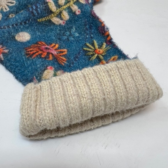 Unique Skeleton Couple Embroidered Teal Blue Sweater Women's Artwear Soft - Picture 11 of 13